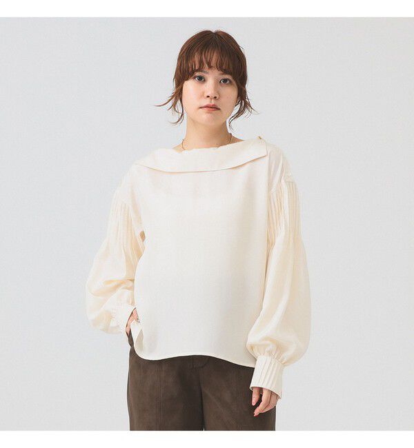 Ray BEAMS 「RBS / アーム タック ボートネック ブラウス」|シャツ・ブラウス|