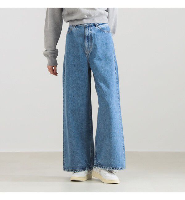 Demi-Luxe BEAMS 「YLEVE / ハイウエスト ワイド デニムパンツ」|デニム|