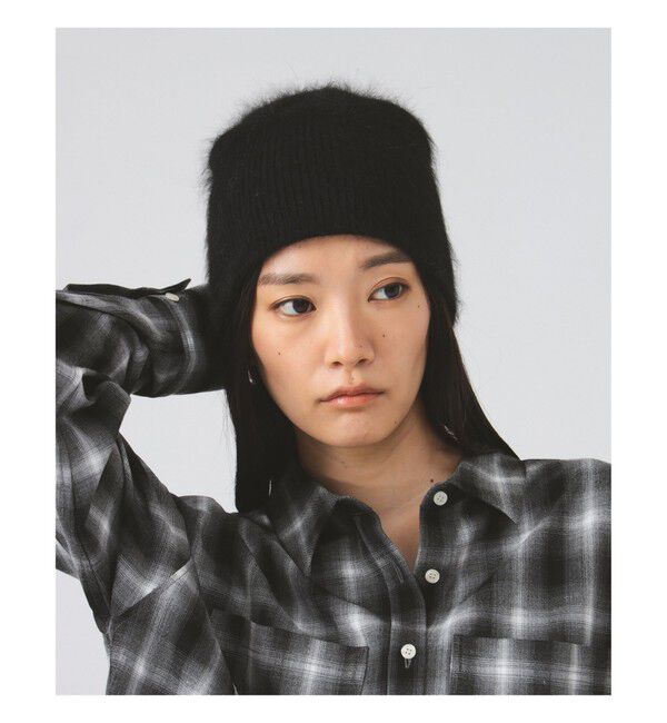 Ray BEAMS 「アンゴラ混 ビーニー」|その他|BLACK