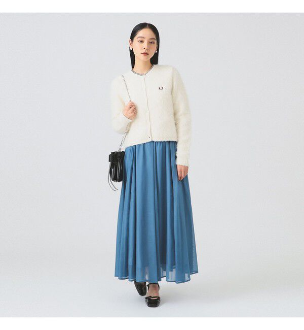 Ray BEAMS 「【別注】FRED PERRY / Fluffy Crewneck Knit Cardigan」|カーディガン|