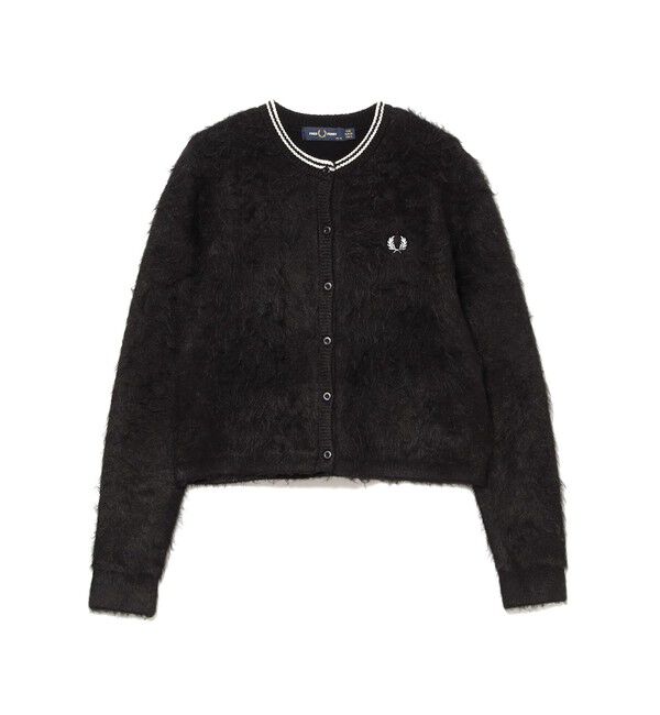 Ray BEAMS 「【別注】FRED PERRY / Fluffy Crewneck Knit Cardigan」|カーディガン|