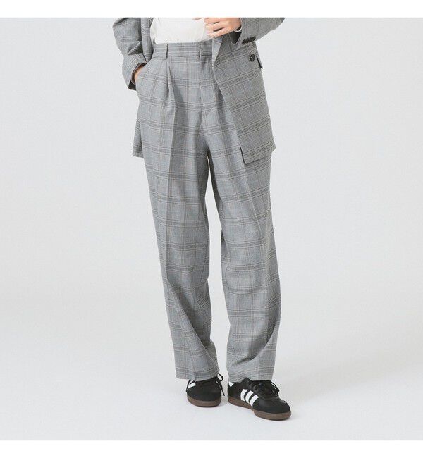 Ray BEAMS 「チェック タック パンツ」|チノ|