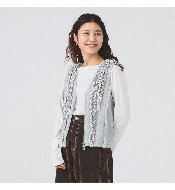 Ray BEAMS 「フリルブレード ウラケ ベスト」|ベスト・ジレ|