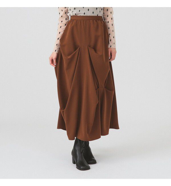 Ray BEAMS 「ランダム タック ボリューム スカート」|スカート|
