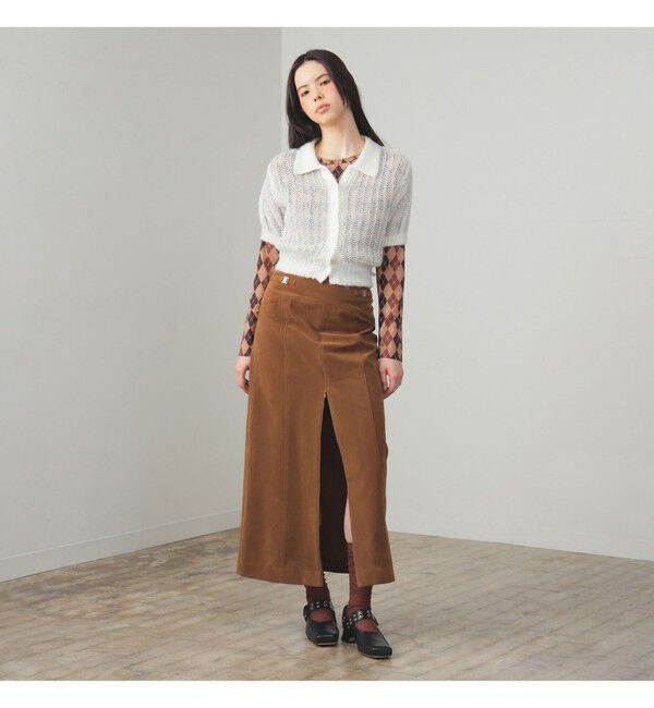 Ray BEAMS 「フロッキー ジップ スリット スカート」|スカート|