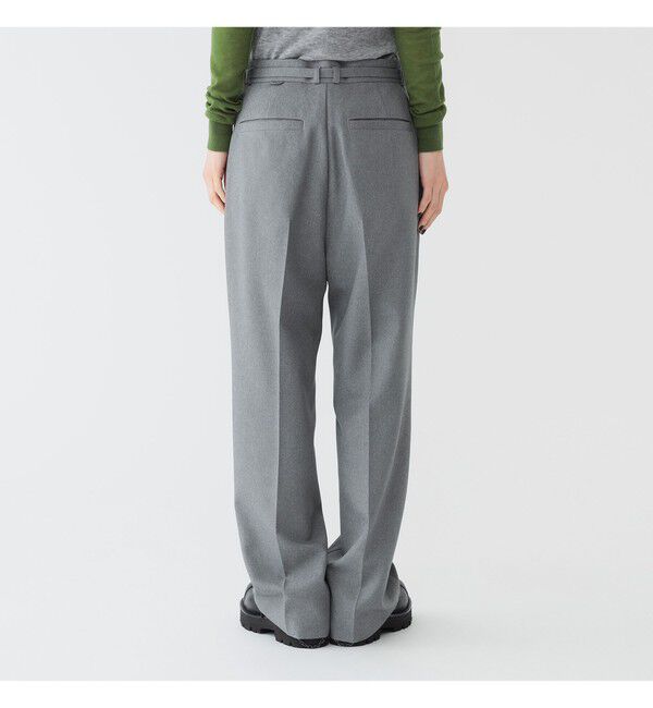 BEAMSBOY「maturely / リサイクル ポリエステル ベルト アレンジ パンツ」|チノ|