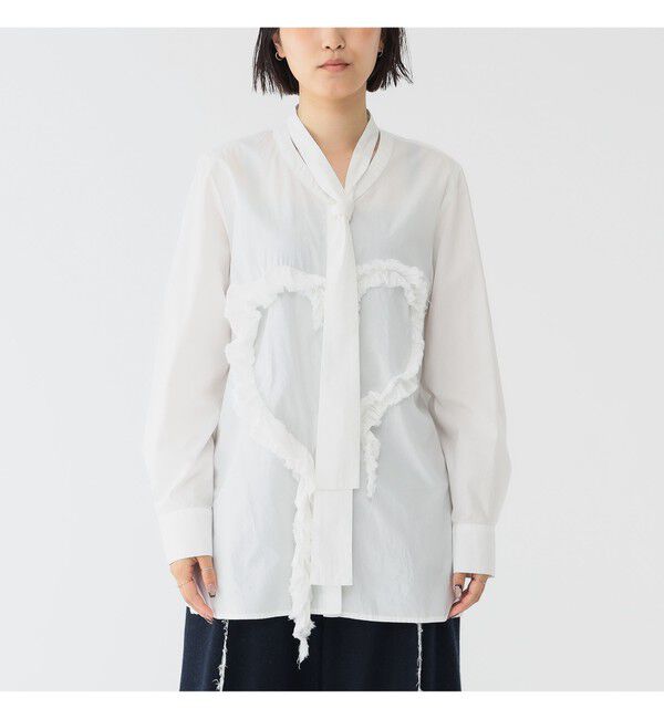 BEAMSBOY「maturely / オーガニック コットン ハート フリルシャツ」|シャツ・ブラウス|