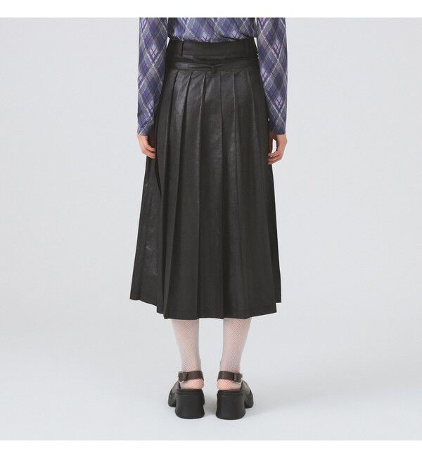 Ray BEAMS 「レザーライクプリーツ スカート」|スカート|
