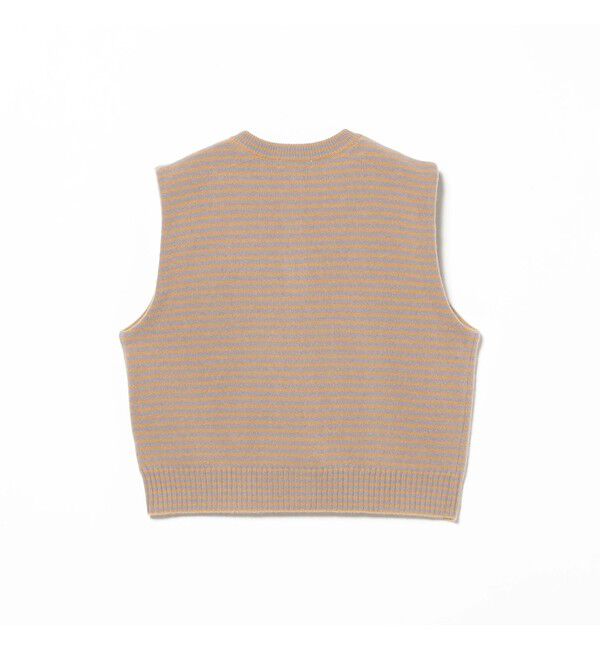 Demi-Luxe BEAMS 「TAN / カシミヤ ストライプ スカーフベスト」|ニット・セーター|