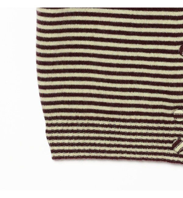 Demi-Luxe BEAMS 「TAN / カシミヤ ストライプ スカーフベスト」|ニット・セーター|