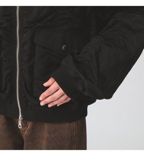 Ray BEAMS 「シャーリング MA-1 ブルゾン」|ブルゾン・スタジャン|