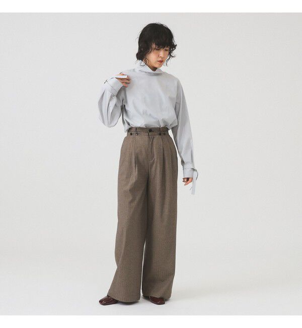 Ray BEAMS 「RBS / ヘリンボーン ワイド パンツ」|チノ|