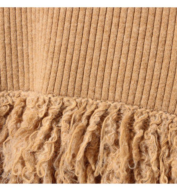 Ray BEAMS 「RBS / フリンジ キリカエ クルーネック ニット」|ニット・セーター|