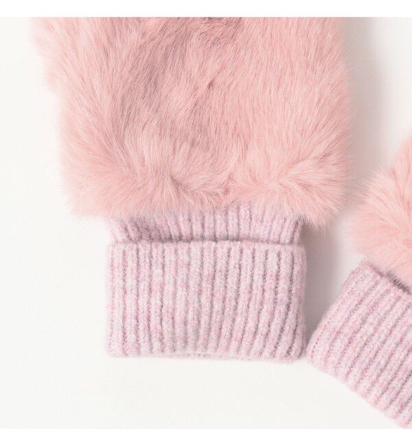 Ray BEAMS 「【別注】CONTROL FREAK / フェイク ファー ミトン」|手袋|