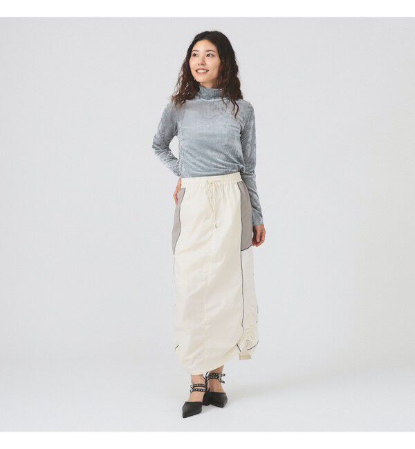 Ray BEAMS 「レース キリカエ トラック スカート」|スカート|