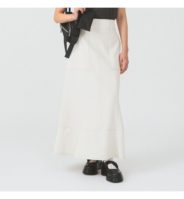 Ray BEAMS 「ステッチ マーメイド スカート」|スカート|IVORY