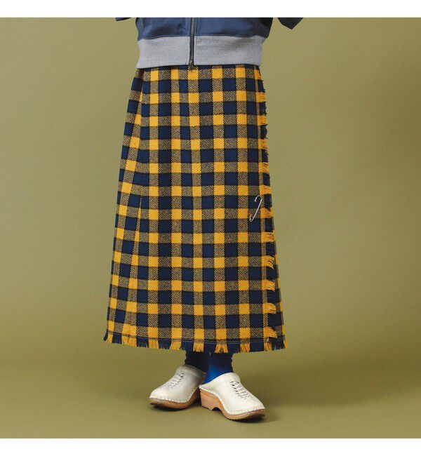 BEAMSBOY「ハリスツイード フリンジ スカート」|スカート|