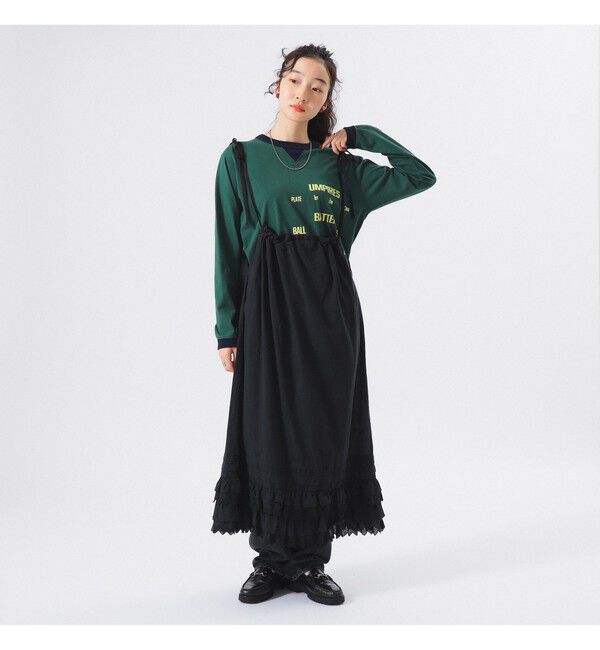 BEAMSBOY「ユーロ ヴィンテージ フリル スカート」|スカート|BLACK