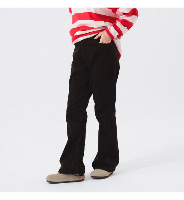 BEAMSBOY「コード フレア パンツ」|チノ|