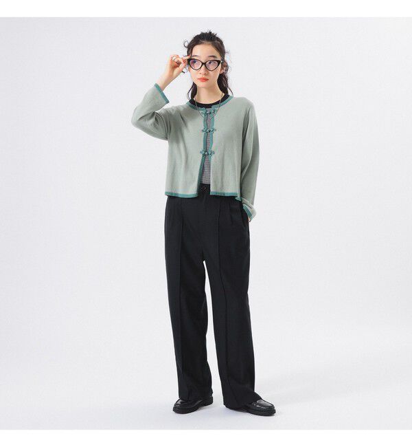 BEAMSBOY「12ゲージ チャイナ トリム カーディガン」|ニット・セーター|