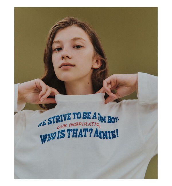 BEAMSBOY「ボーイ メッセージ ロングスリーブ Tシャツ」|Tシャツ・カットソー|OFF_WHT