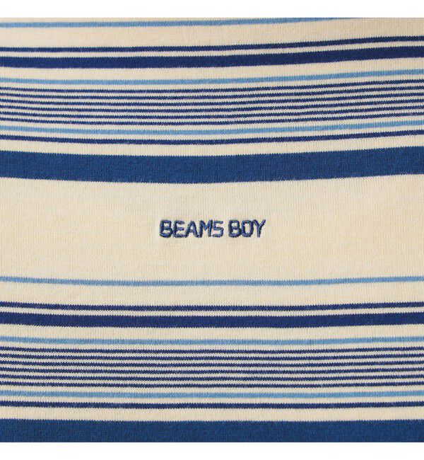 BEAMSBOY「ボーイ エンブロイダリー ボーダー ロングスリーブ Tシャツ」|Tシャツ・カットソー|