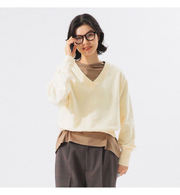 BEAMSBOY「フリーダムスリーブ Vネック スウェット」|スウェット・ジャージ|