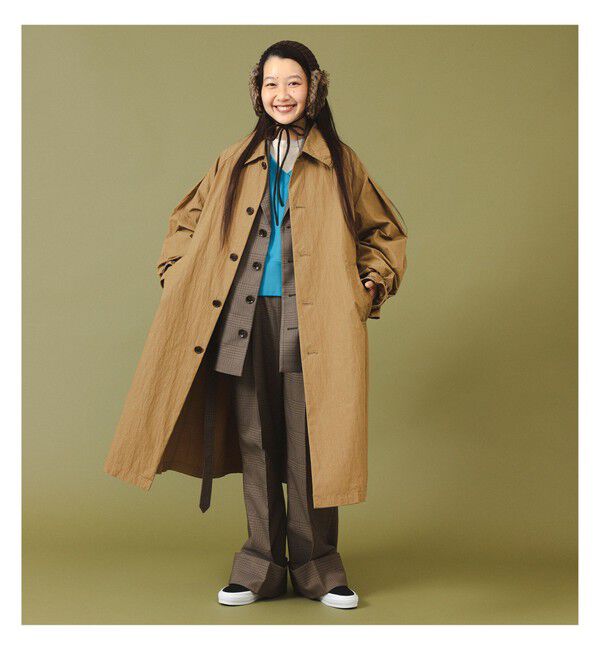 BEAMSBOY「コットン ナイロン ミリタリー ステンカラー コート」|ダッフルコート|