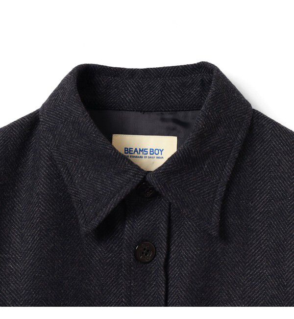 BEAMSBOY「ショート ヘリンボーン CPO ジャケット」|ブルゾン・スタジャン|
