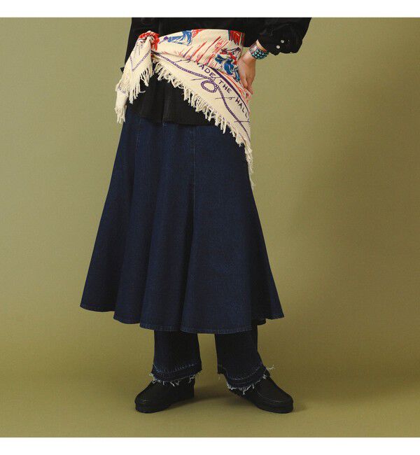 BEAMSBOY「デニム フレア スカート」|スカート|