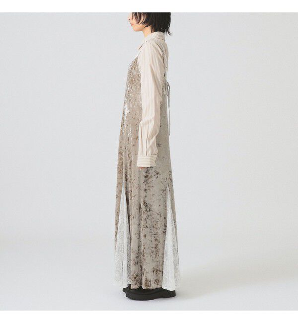 Ray BEAMS 「ベロア レース レイヤー ワンピース」|ワンピース|