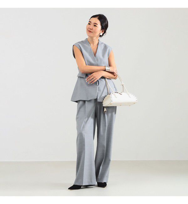 Demi-Luxe BEAMS 「エディター東原妙子 &times; Demi-Luxe BEAMS / ツイル ペプラム ジレ」|ダウン|