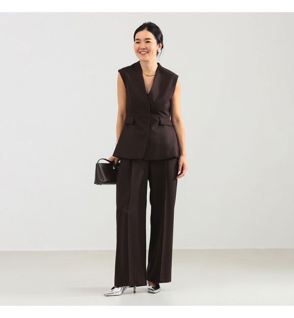 Demi-Luxe BEAMS 「エディター東原妙子 &times; Demi-Luxe BEAMS / ツイル ペプラム ジレ」|ダウン|