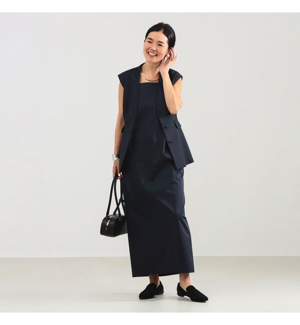 Demi-Luxe BEAMS 「エディター東原妙子 &times; Demi-Luxe BEAMS / ツイル ペプラム ジレ」|ダウン|