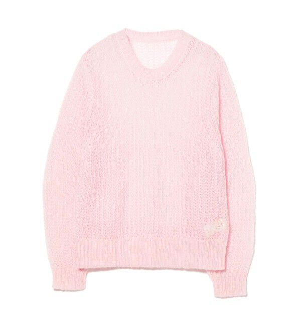 Ray BEAMS 「モヘヤ タッチ シアー クルーネック ニット」|ニット・セーター|PINK