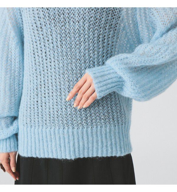 Ray BEAMS 「モヘヤ タッチ シアー クルーネック ニット」|ニット・セーター|