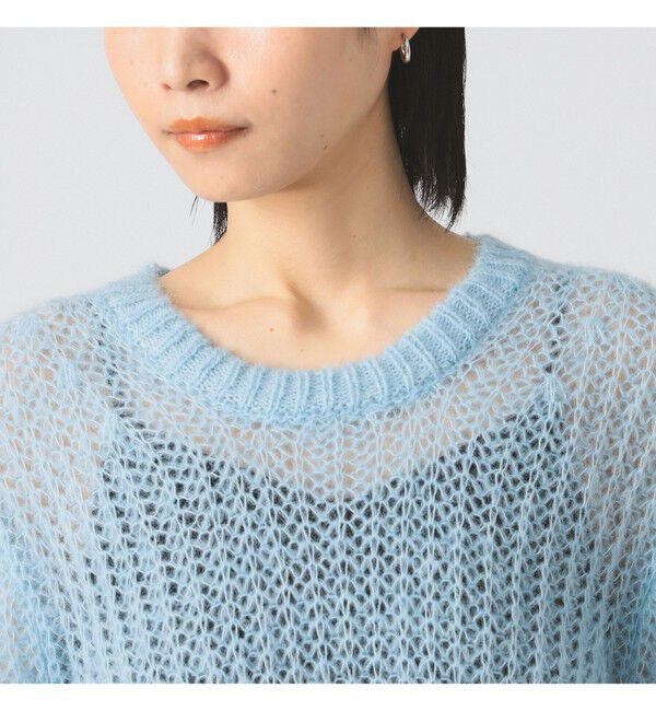 Ray BEAMS 「モヘヤ タッチ シアー クルーネック ニット」|ニット・セーター|