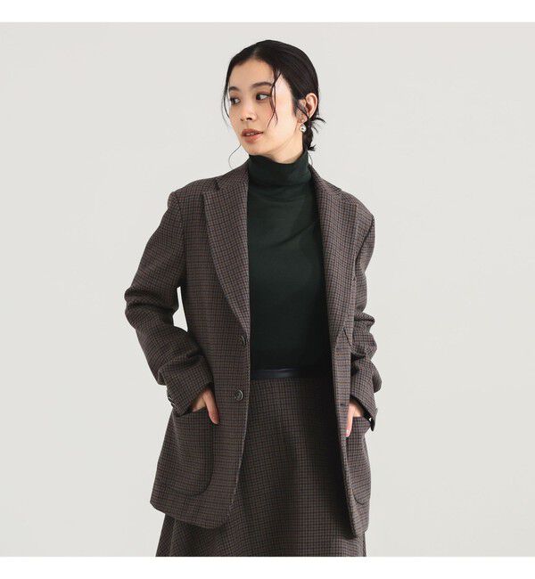 Demi-Luxe BEAMS 「AK+1 / ウール チェック 2ボタン ジャケット」|ダッフルコート|