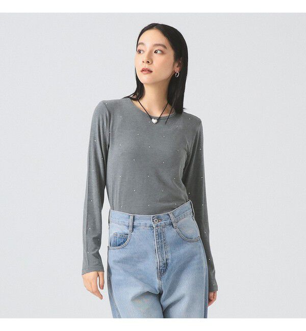 Ray BEAMS 「ホットフィックス クルーネック カットソー」|Tシャツ・カットソー|