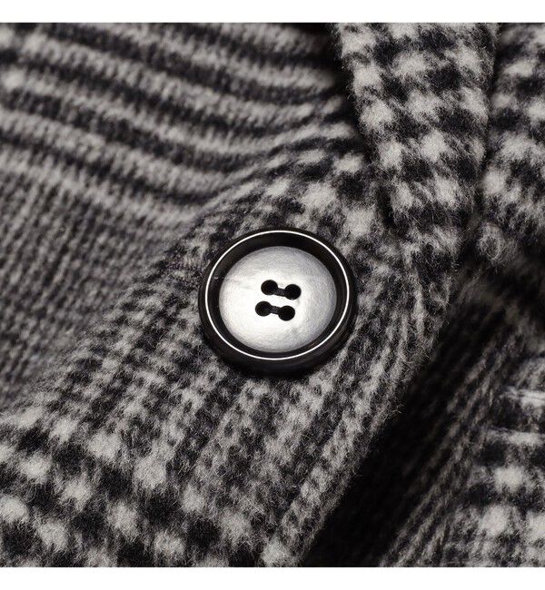 Ray BEAMS 「チェック ビーバー ダブル ハーフコート」|ダッフルコート|