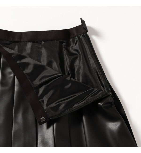 Demi-Luxe BEAMS 「フェイクレザー プリーツスカート」|スカート|