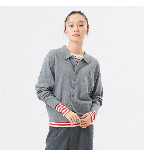BEAMSBOY「【別注】LACOSTE / ポロ カーディガン」|ニット・セーター|5HI_ROC_CHINE