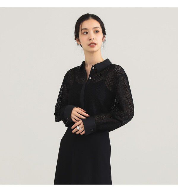 Demi-Luxe BEAMS 「比翼 レース シャツ」|シャツ・ブラウス|