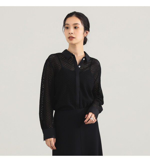Demi-Luxe BEAMS 「比翼 レース シャツ」|シャツ・ブラウス|