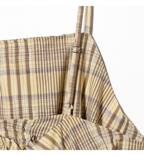 Ray BEAMS 「チェック キリカエ キャミ ワンピース」|ワンピース|