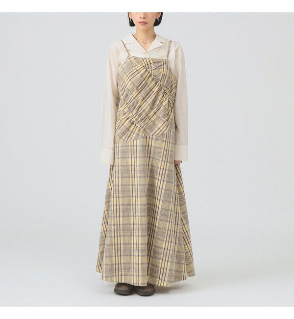 Ray BEAMS 「チェック キリカエ キャミ ワンピース」|ワンピース|