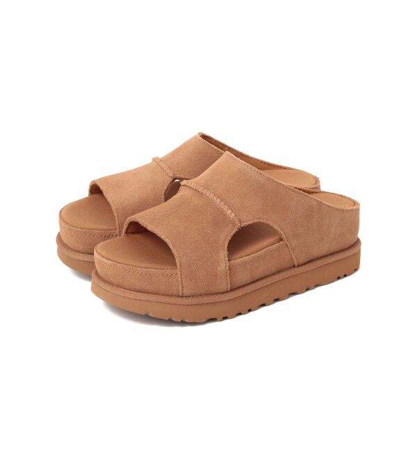 Ray BEAMS 「UGG / Goldenstar Hi Cutout Slide」|サンダル|CHESTNUT