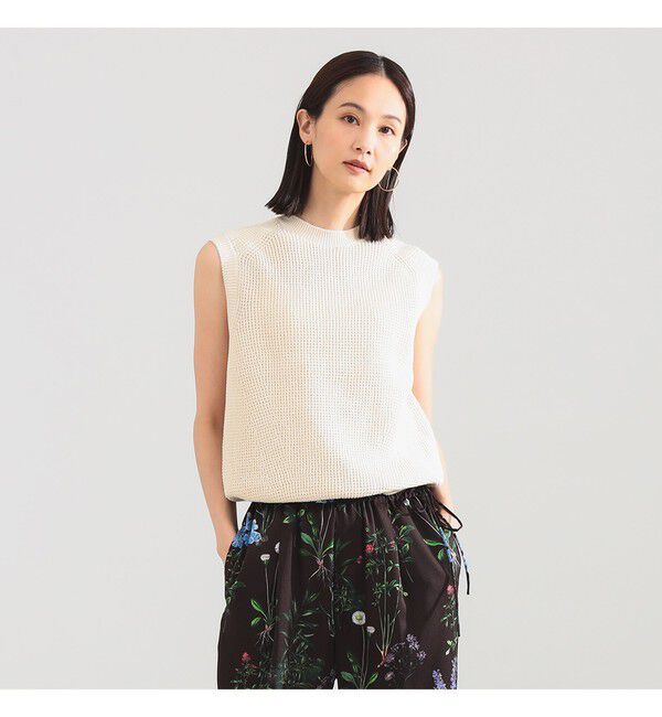 Demi-Luxe BEAMS 「【別注】SLOANE / 7ゲージ 畦編 クルーネック ノースリーブ」|ニット・セーター|別IVORY