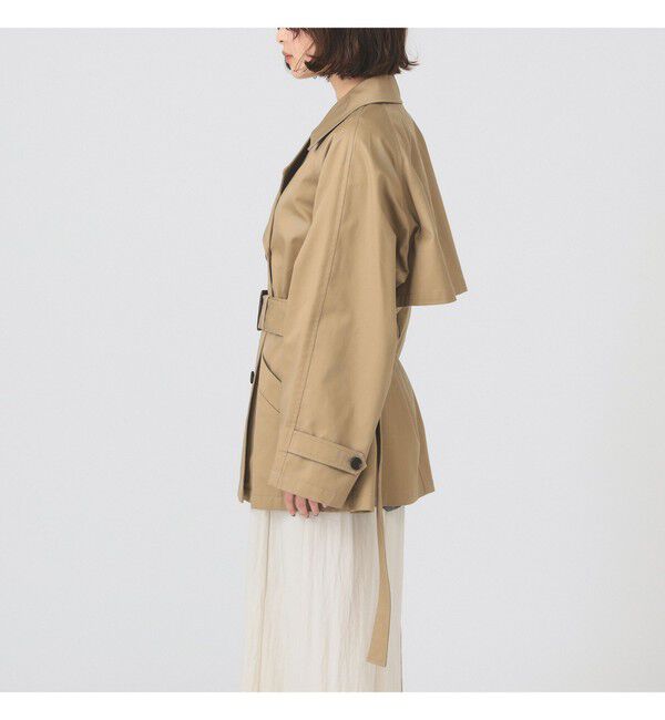 Ray BEAMS 「オーバーサイズ ハーフ トレンチ コート」|トレンチコート|