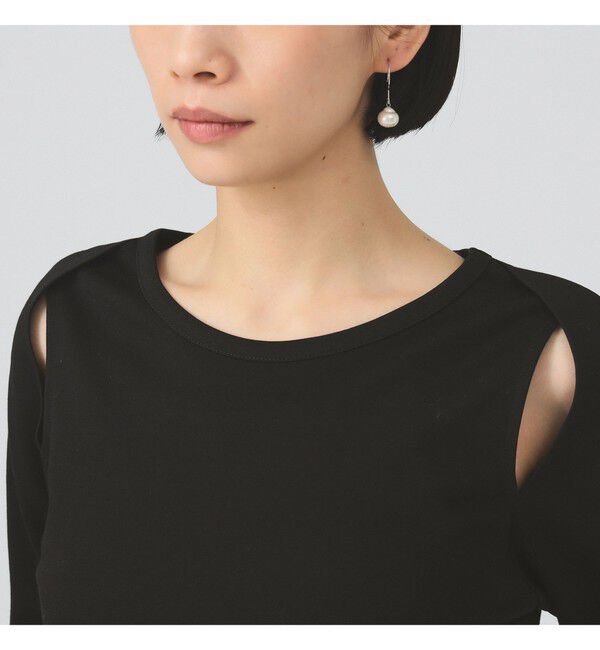 Ray BEAMS 「ショルダー オープン ロングスリーブ Tシャツ」|Tシャツ・カットソー|